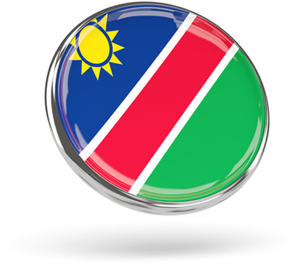 Namibian Flag Button PNG image