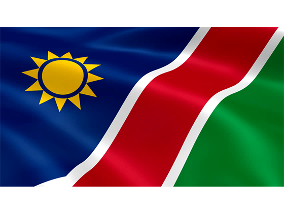 Namibian Flag Waving PNG image