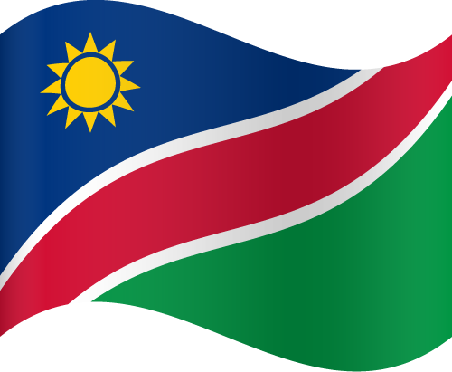 Namibian Flag Waving PNG image