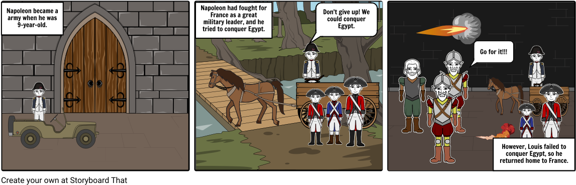 Napoleon Bonaparte Comic Strip PNG image