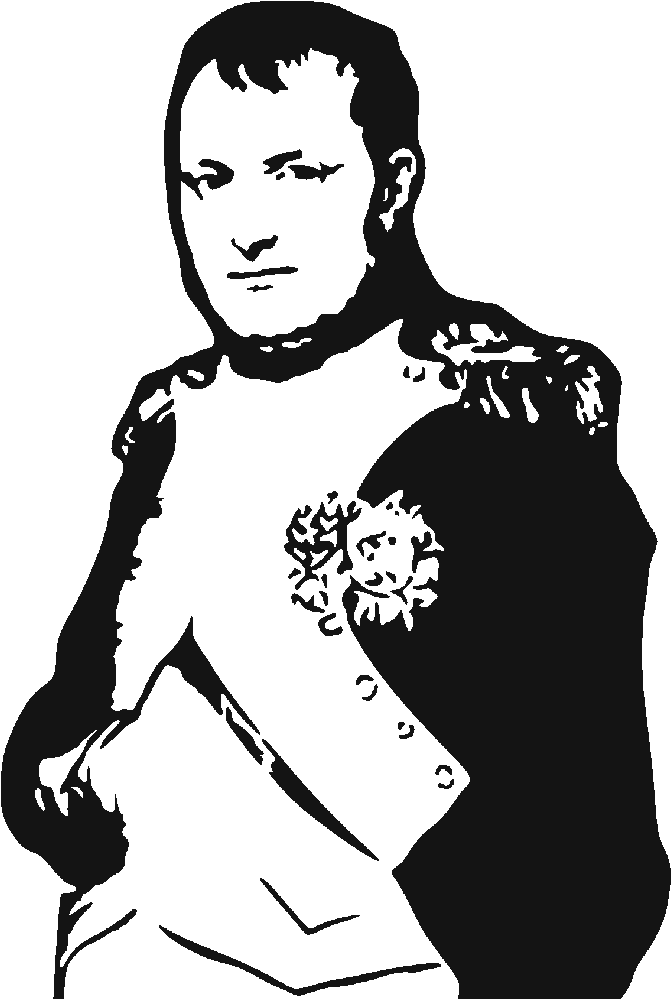 Napoleonic Silhouette Portrait PNG image