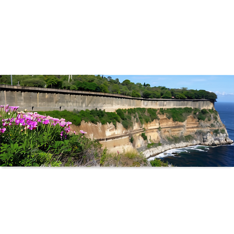 Napoli Coastal Cliffs Png 06282024 PNG image