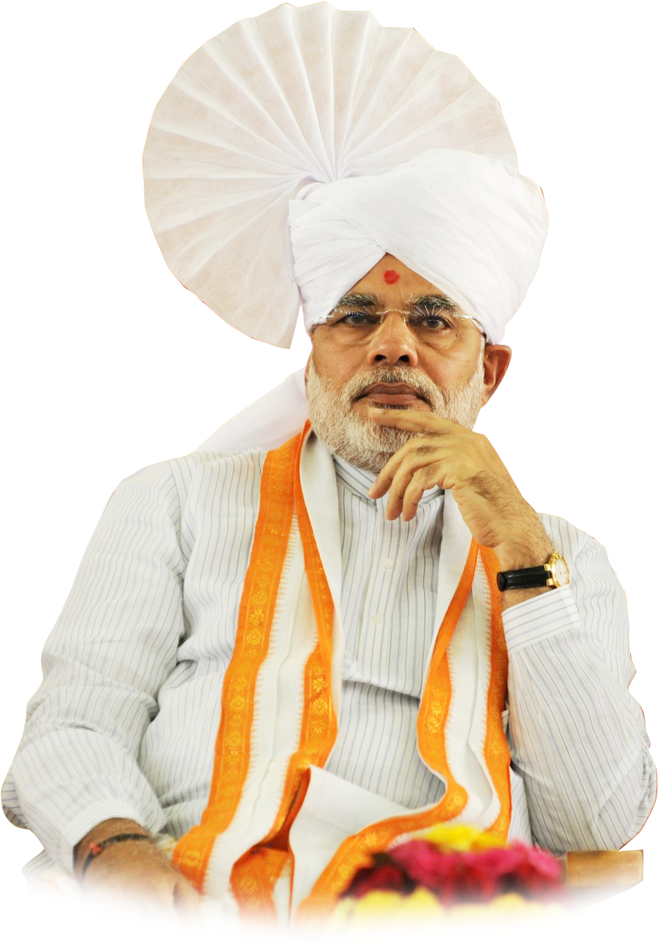 Narendra Modiin Traditional Attire PNG image