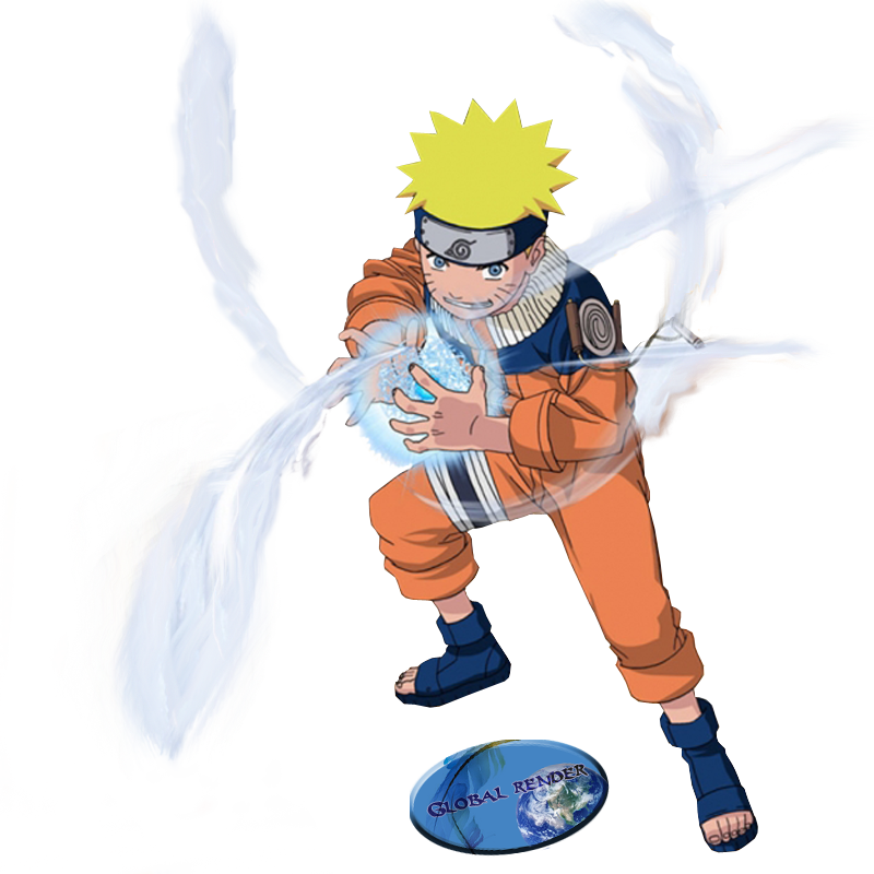 Naruto Performing Rasengan PNG image