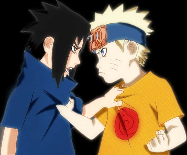 Naruto_vs_ Sasuke_ Confrontation PNG image