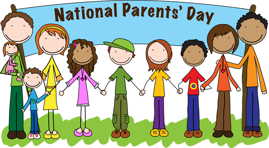 National Parents Day Celebration Cartoon PNG image