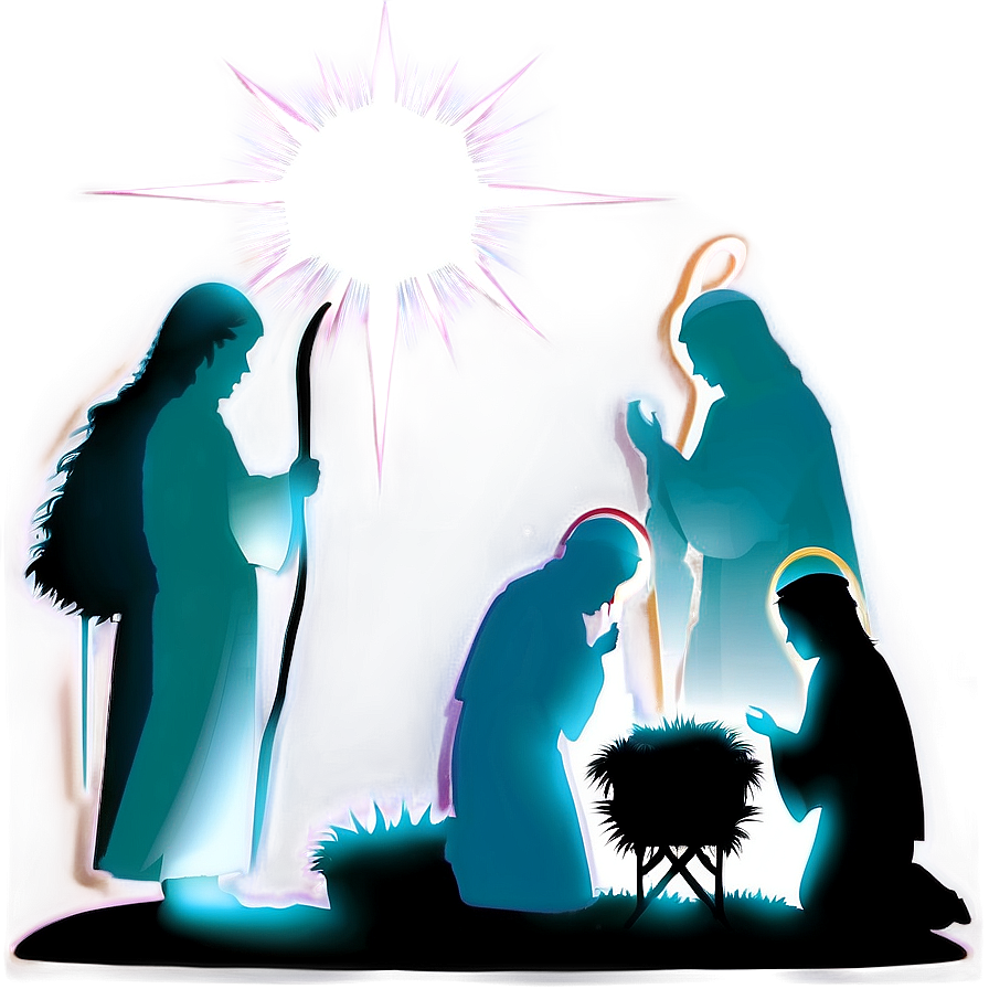 Nativity Scene Silhouette Png Qmi2 PNG image