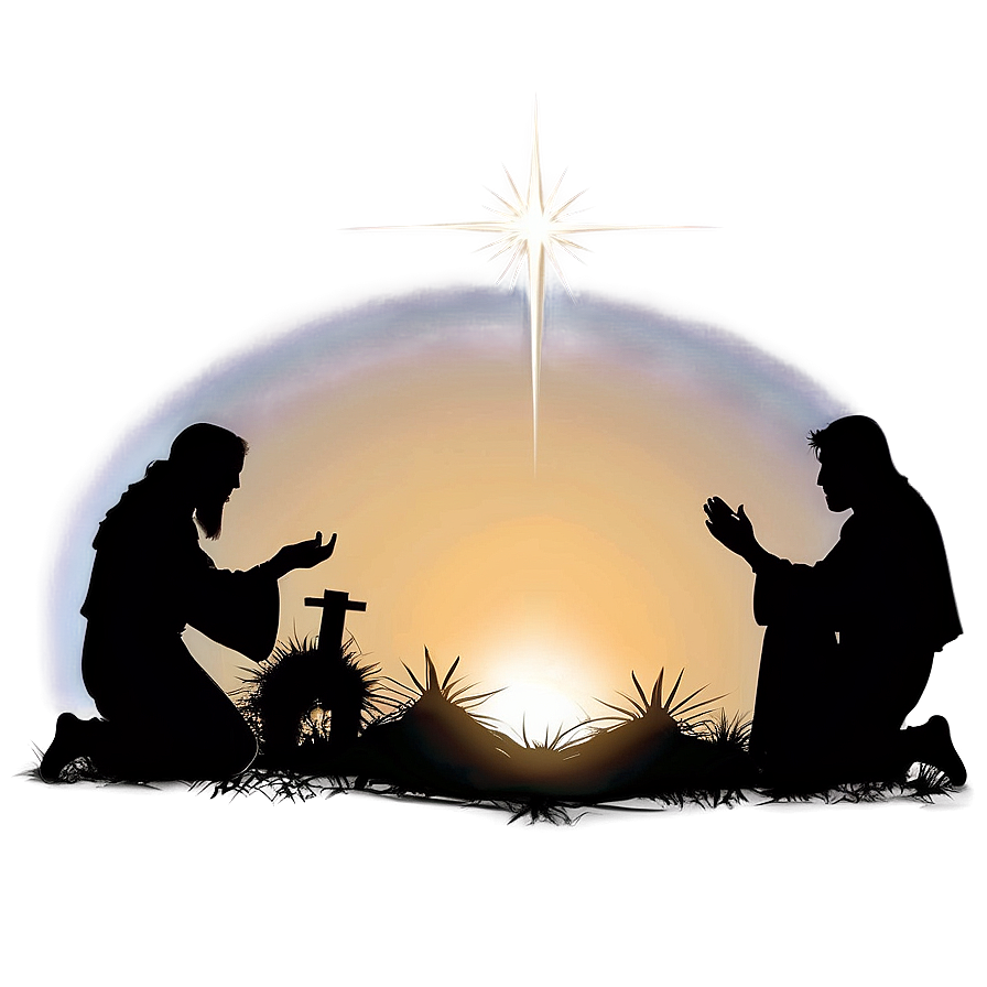 Nativity Scene Silhouette Png Tbt65 PNG image