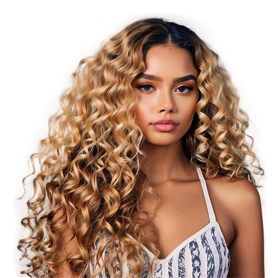 Natural Blonde Curls Png Dfv PNG image