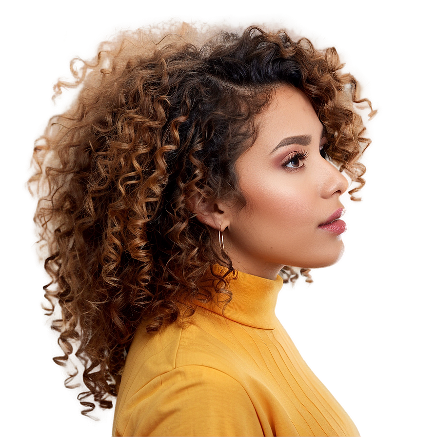 Natural Curly Hairstyle Png Mua39 PNG image