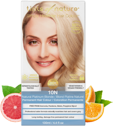 Natural Platinum Blonde Hair Color Product Packaging PNG image