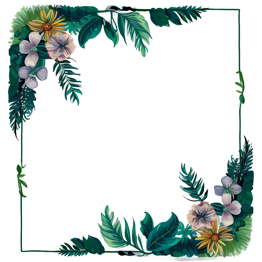 Nature Inspired Photo Border Png Vyq PNG image