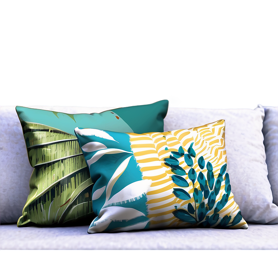 Nature-inspired Throw Pillows Png 06262024 PNG image