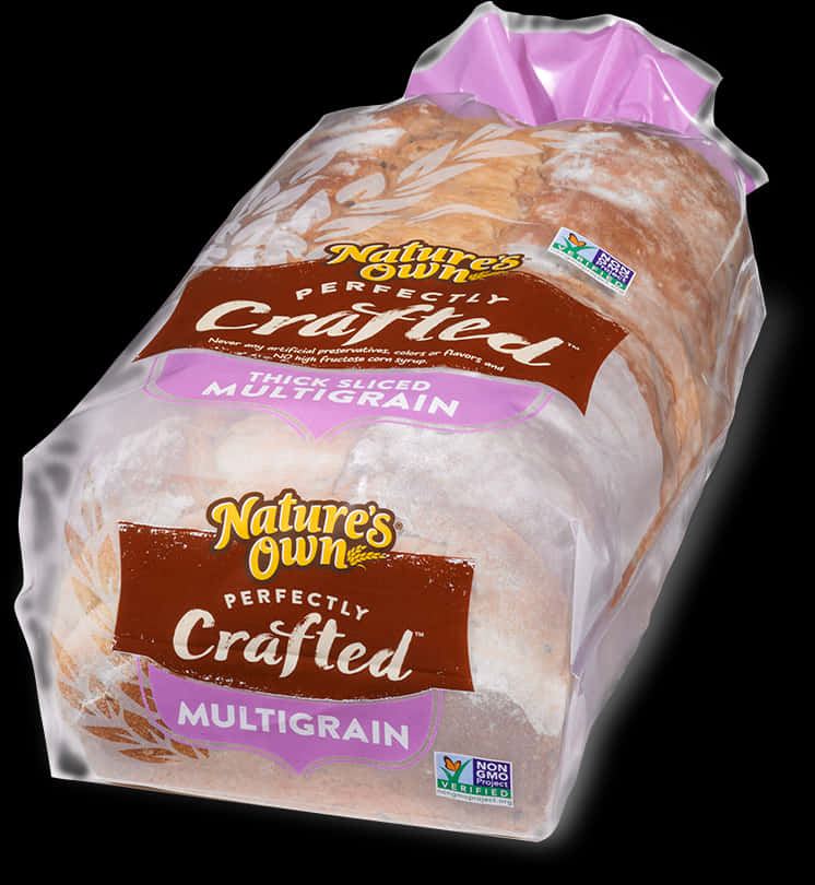 Natures Own Perfectly Crafted Multigrain Bread PNG image