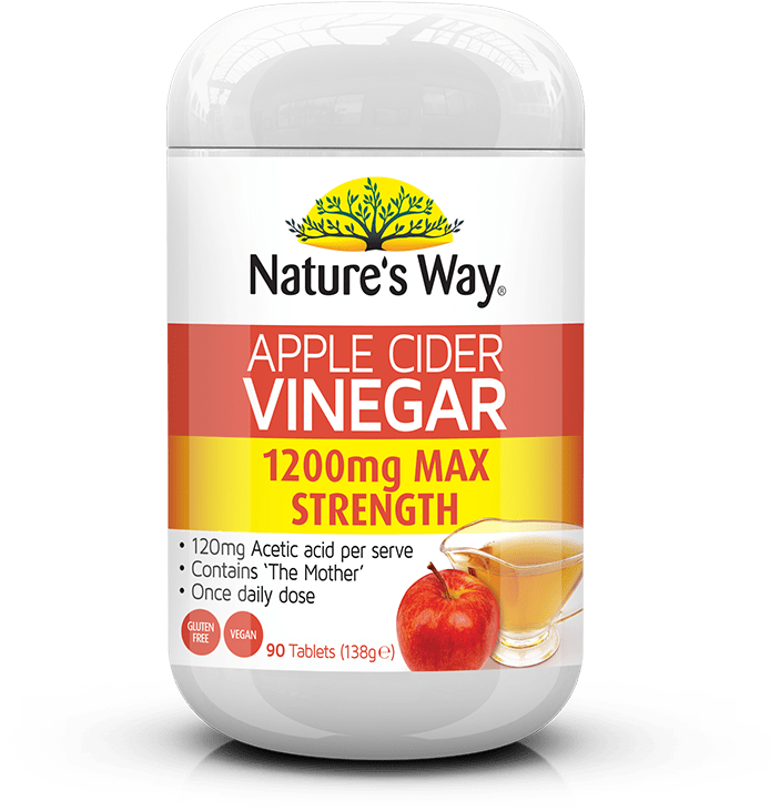 Natures Way Apple Cider Vinegar Supplement PNG image