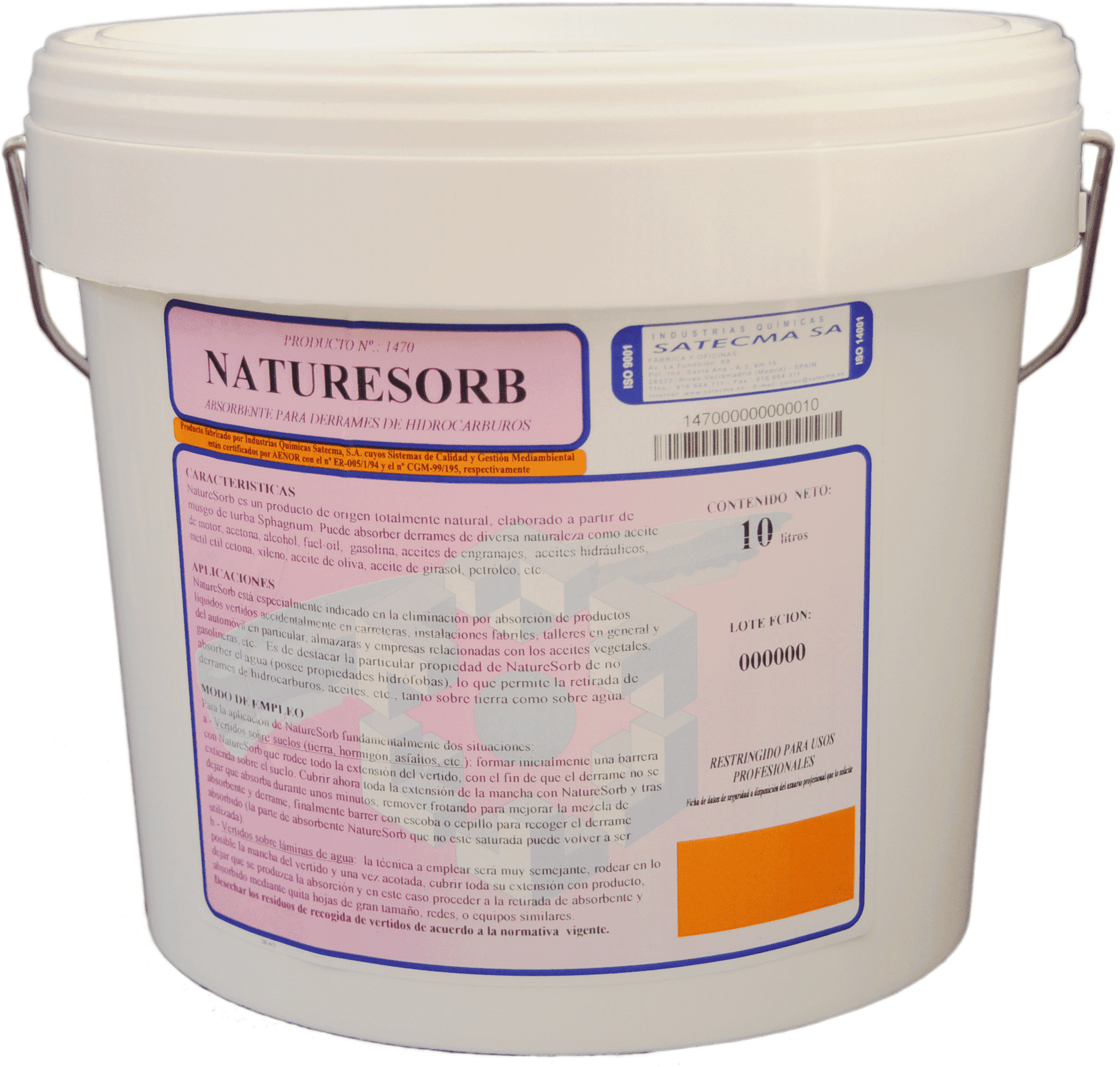 Naturesorb Hydrocarbon Absorbent Bucket PNG image