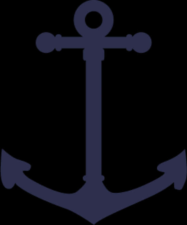 Nautical Anchor Silhouette PNG image