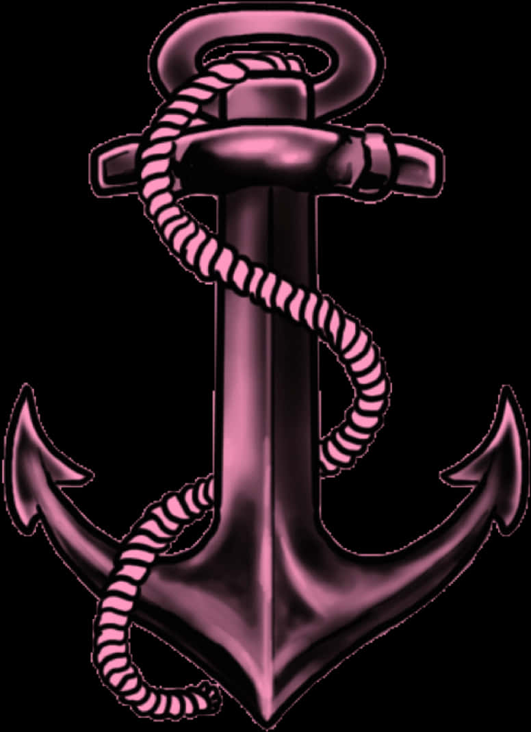 Nautical Anchor Tattoo Design PNG image