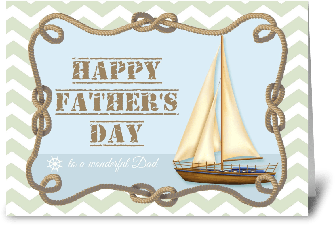Nautical Fathers Day Card PNG image