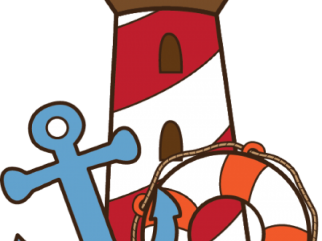 Nautical Lighthouse Anchor Lifebuoy PNG image