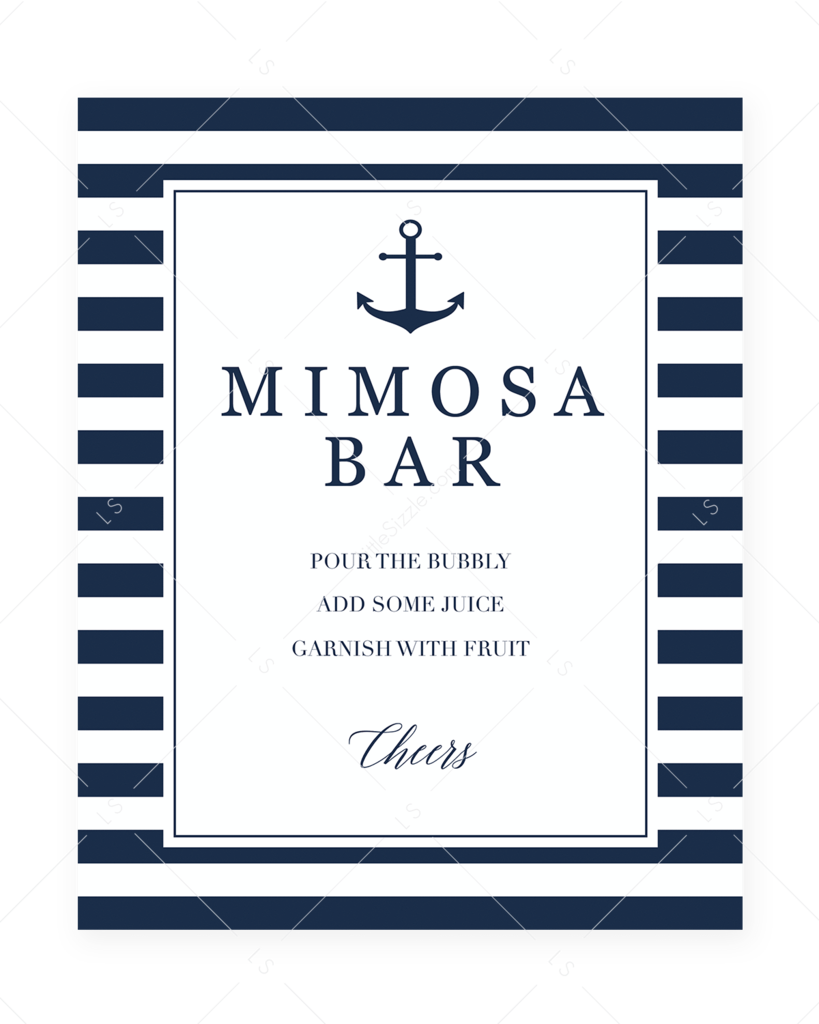 Nautical Mimosa Bar Sign PNG image