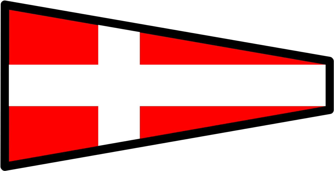 Nautical Red Flagwith White Cross PNG image