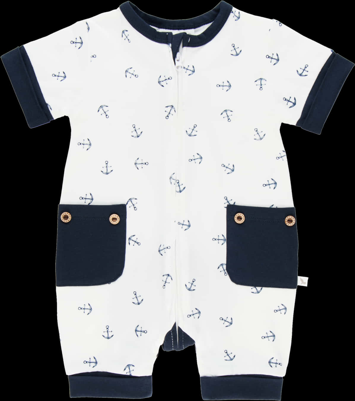 Nautical Theme Baby Romper PNG image