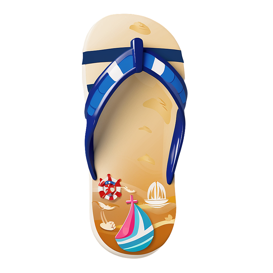 Nautical Theme Flip Flop Png Fbn41 PNG image