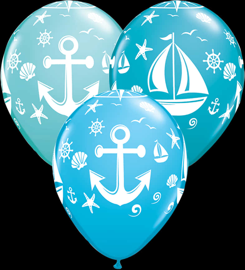 Nautical Themed Balloons PNG image