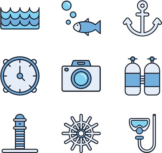Nauticaland Snorkeling Icons PNG image