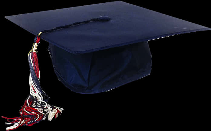 Navy Blue Graduation Capwith Tassel PNG image