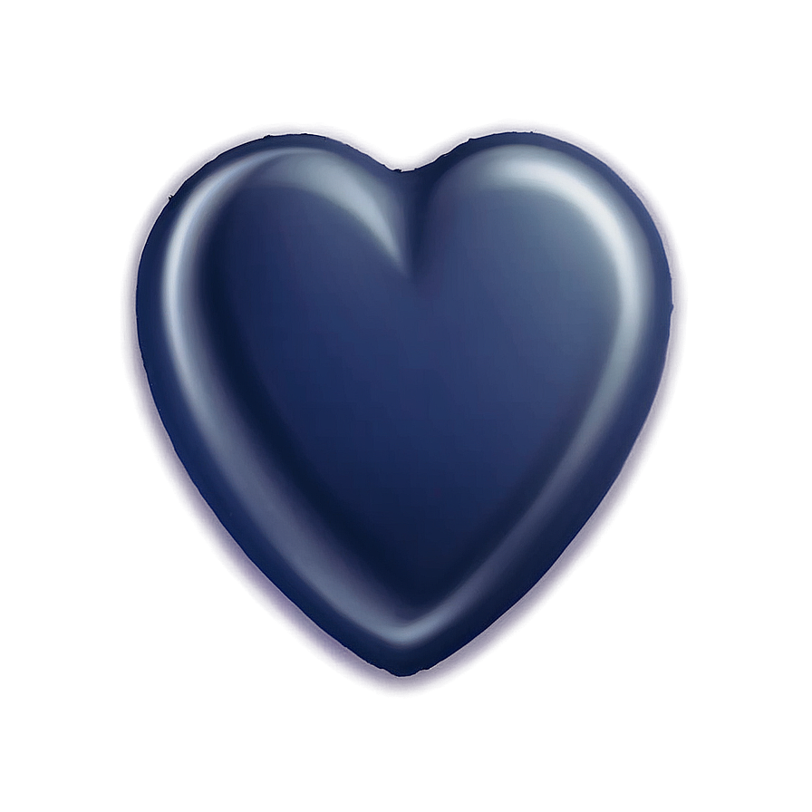 Navy Blue Heart Emoji Png 06272024 PNG image