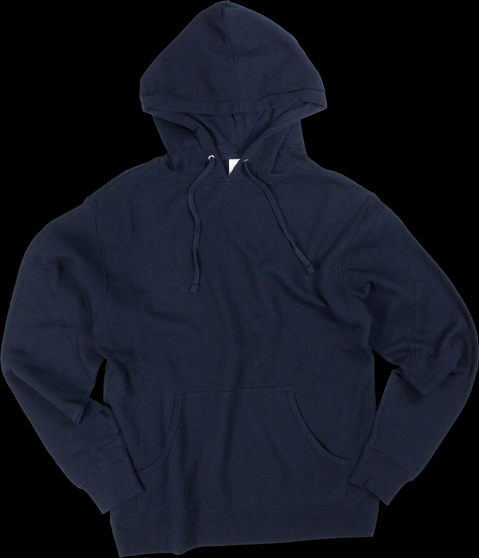 Navy Blue Hoodie Black Background PNG image