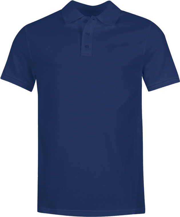 Navy Blue Polo Shirt Template PNG image