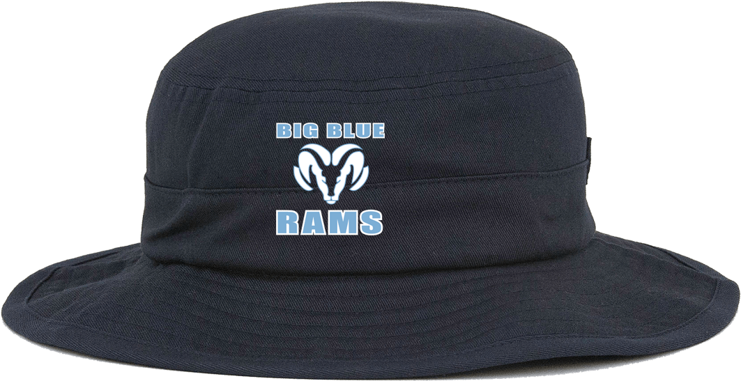 Navy Blue Rams Bucket Hat PNG image