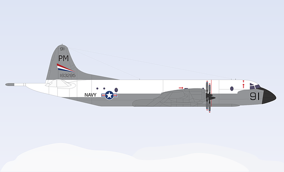 Navy Patrol Aircraft Side Profile PNG image