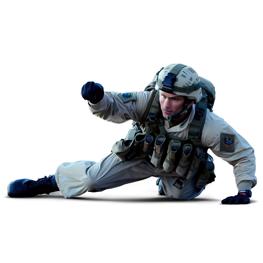 Navy Seal Action Pose Png Osd3 PNG image