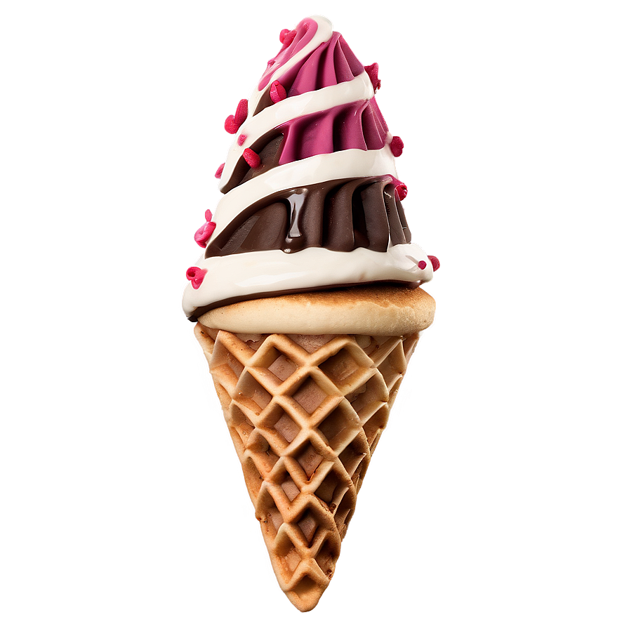 Neapolitan Waffle Cone Png 06282024 PNG image