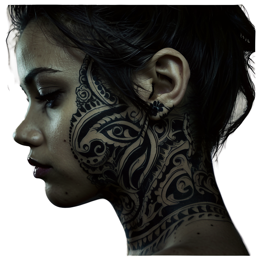 Neck Tattoo Design Ideas Png 06122024 PNG image