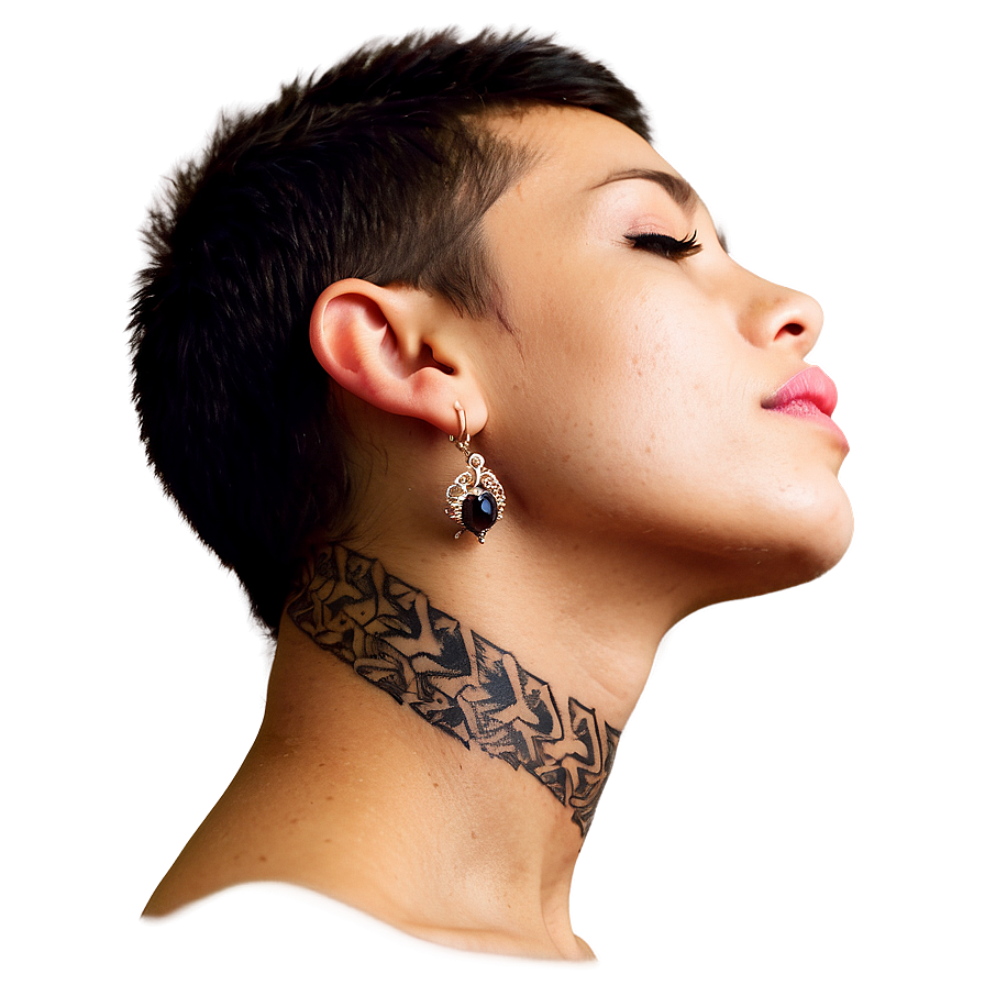 Neck Tattoo Design Ideas Png Yfb PNG image