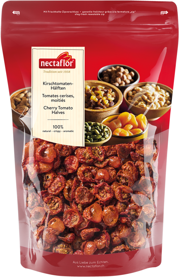 Nectaflor Dried Cherry Tomato Halves Package PNG image