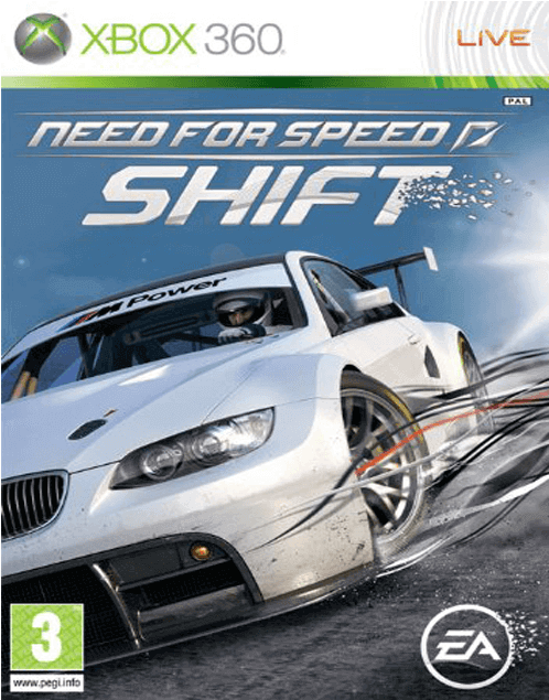 Needfor Speed Shift Xbox360 Cover Art PNG image