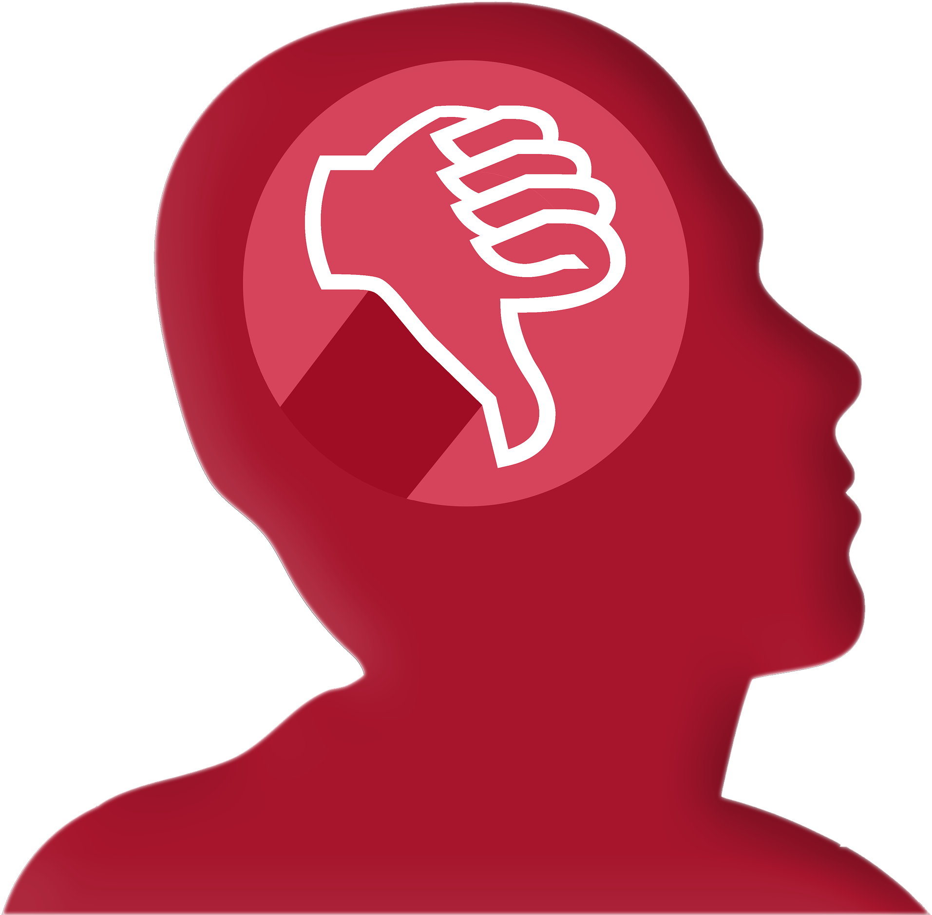 Negative Thoughts Concept PNG image