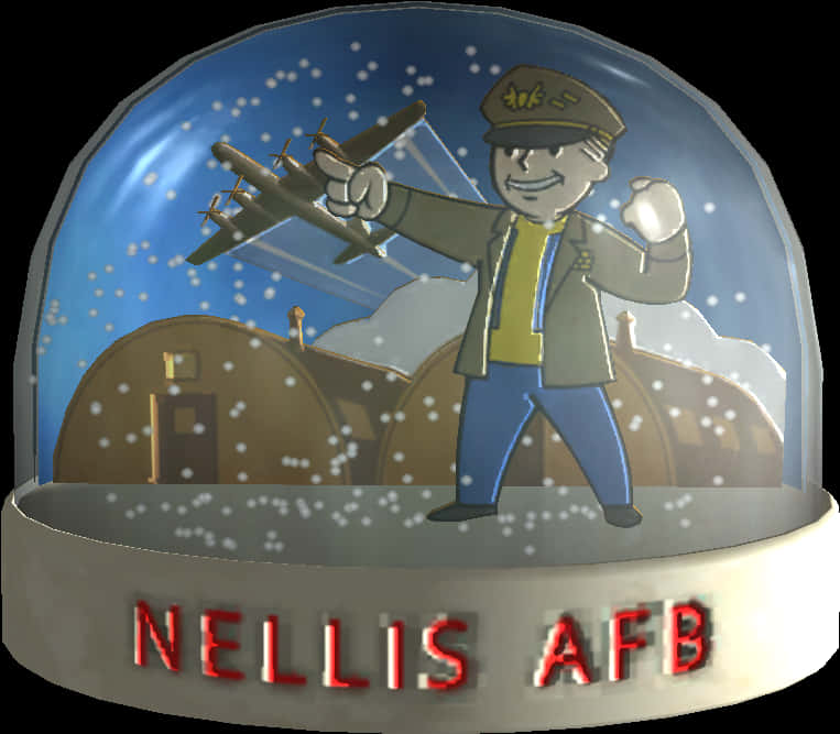 Nellis A F B Snow Globe PNG image