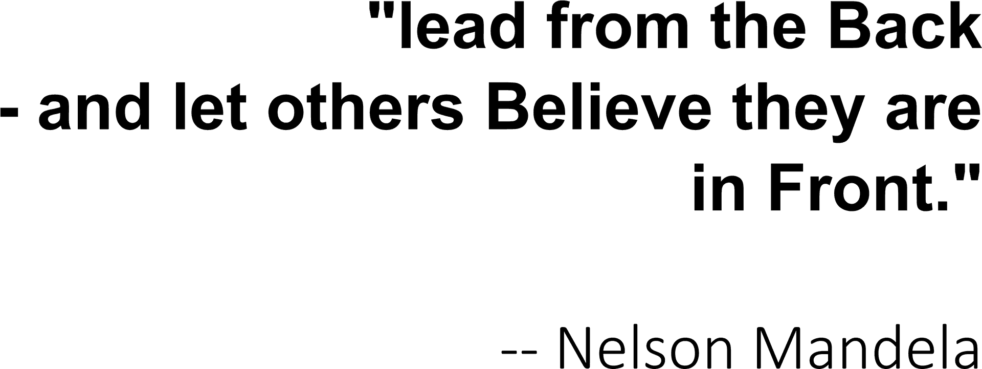 Nelson Mandela Leadership Quote PNG image