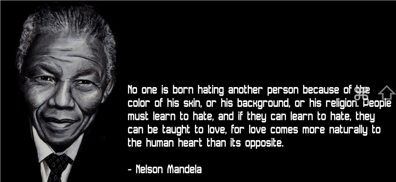 Nelson Mandela Loveand Hate Quote PNG image