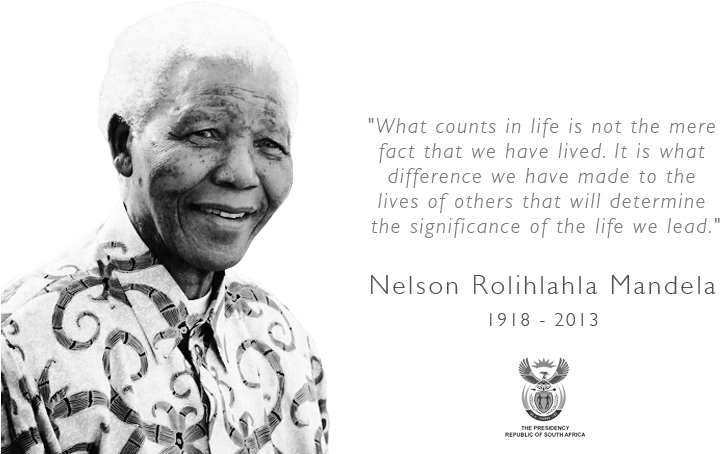 Nelson Mandela Quote Tribute PNG image