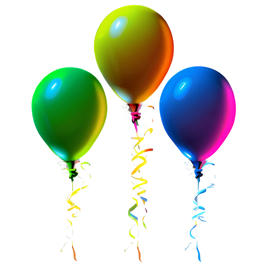 Neon Balloons Png Xgj83 PNG image