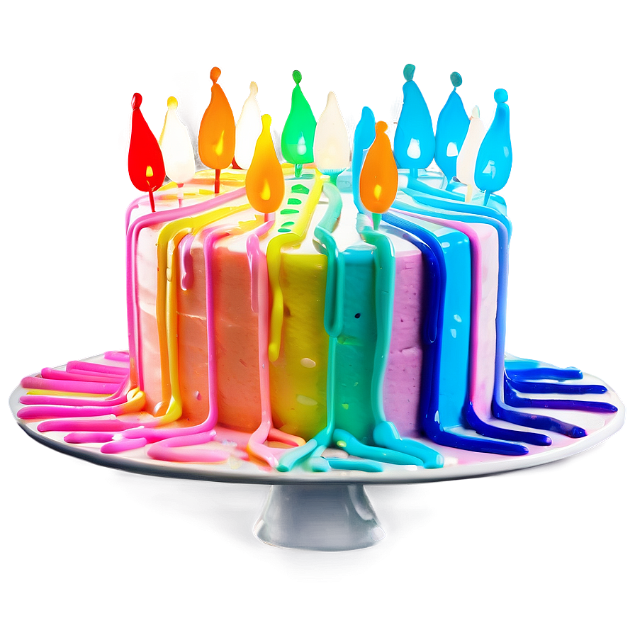 Neon Birthday Cake Png Mts25 PNG image