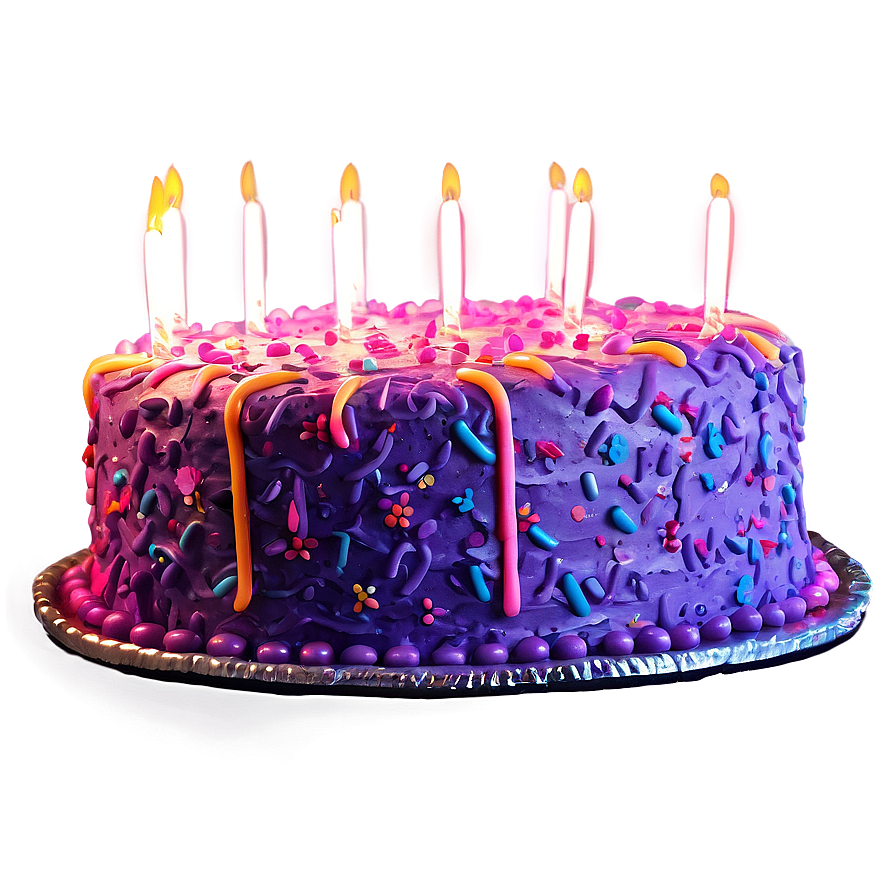 Neon Birthday Cake Png Ykw PNG image